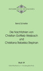 Buchcover Die Nachfahren von Christian Gottlieb Weisbach und Christiana Rebekka Stephan.