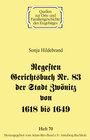 Buchcover Regesten Gerichtsbuch Nr. 83 der Stadt Zwönitz von 1618 bis 1649