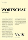 Buchcover Wortschau Nr. 18