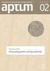 Buchcover Aptum, Zeitschrift für Sprachkritik und Sprachkultur 10. Jahrgang, 2014, Heft 2