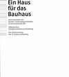 Buchcover Ein Haus für das Bauhaus