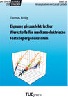 Buchcover Eignung piezoelektrischer Werkstoffe für mechanoelektrische Festkörpergeneratoren