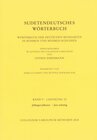 Buchcover Sudetendeutsches Wörterbuch. Wörterbuch der deutschen Mundarten in Böhmen und Mähren-Schlesien