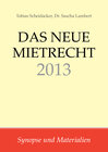 Buchcover Das neue Mietrecht 2013