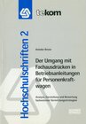 Buchcover Der Umgang mit Fachausdrücken in Betriebsanleitungen für Personenkraftwagen