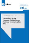 Buchcover European Colloquium on Technical Communication Volume 1, 2012