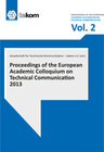 Buchcover European Academic Colloquium on Technical Communication Volume 2, 2013