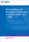 Buchcover Bereitstellung von Nutzungsinformationen in elektronischer Form - eDok