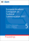 Buchcover European Academic Colloquium on Technical Communication Volume 5, 2017