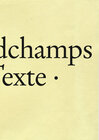 Buchcover Marc Desgrandchamps: Textes, Texte, Texts