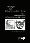 Buchcover Beiträge zur Astronomiegeschichte / Beiträge zur Astronomiegeschichte