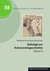 Buchcover Beiträge zur Astronomiegeschichte. Band 13