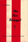 Buchcover Aber Herr Heidegger!