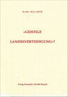 Buchcover Geistige Landesverteidigung?