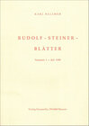 Buchcover Rudolf-Steiner-Blätter Nr. 1