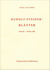 Buchcover Rudolf-Steiner-Blätter Nr. 3/4