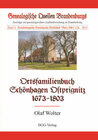 Buchcover Ortsfamilienbuch der Gemeinde Schönhagen, Ostprignitz, 1673-1803