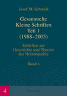 Buchcover Gesammelte Kleine Schriften Teil 1 (1988-2003)