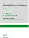 Buchcover Förderprogramme für Maßnahmen zur Herstellung von Barrierefreiheit