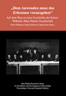 Buchcover Dem Anwenden muss das Erkennen vorausgehen