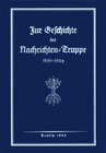 Buchcover Zur Geschichte der Nachrichtentruppe 1899-1924