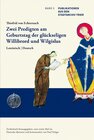 Buchcover Sermones duo in die natali bb. Willibrordi et Wilgisli.