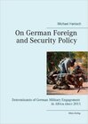 Buchcover On German Foreign and Security Policy