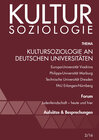 Buchcover Kultursoziologie an deutschen Universitäten