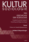 Buchcover Geschichte der Soziologie