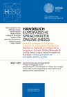 Buchcover Handbuch Europäische Sprachkritik Online (HESO) / Sprachnormierung und Sprachkritik