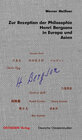 Buchcover Zur Rezeption der Philosophie Henri Bergsons in Europa und Asien