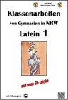 Buchcover Latein 1, Klassenarbeiten von Gymnasien in NRW mit Lösungen nach Lehrplan G9