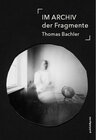 Buchcover IM ARCHIV der Fragmente