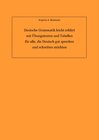 Buchcover Deutsche Grammatik leicht erklärt mit Übungstexten und Tabellen