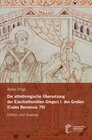 Buchcover Die altlothringische Übersetzung der Ezechielhomilien Gregors I. des Großen (Codex Bernensis 79)