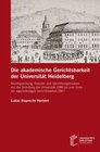 Buchcover Die akademische Gerichtsbarkeit der Universität Heidelberg