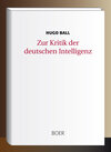 Buchcover Zur Kritik der deutschen Intelligenz