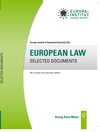 Buchcover EUROPEAN LAW SELECTED DOCUMENTS