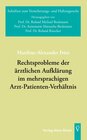 Buchcover Rechtsprobleme der ärztlichen Aufklärung im mehrsprachigen Arzt-Patienten-Verhältnis