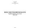 Buchcover ROLF DIETER BRINKMANN