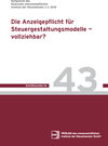 Buchcover Die Anzeigepflicht für Steuergestaltungsmodelle – vollziehbar?