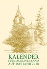 Buchcover Kalender für das Klever Land auf das Jahr 2018