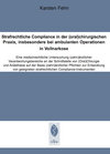 Buchcover Strafrechtliche Compliance in der (oral)chirurgischen Praxis, insbesondere bei ambulanten Operationen in Vollnarkose