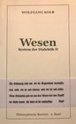 Buchcover Wesen + Supplementband