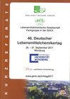 Buchcover 46. Deutscher Lebensmittelchemikertag 2017