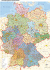 Buchcover politische Verwaltungskarte Deutschland mit Regierungsbezirken und Laminierung (beschreib- und abwischbar)