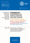 Buchcover Handbuch Europäische Sprachkritik Online (HESO) / Sprachinstitutionen und Sprachkritik. Language institutions and langua