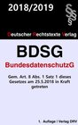 Buchcover Bundesdatenschutzgesetz (BDSG)
