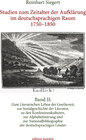 Buchcover Studien zum Zeitalter der Aufklärung im deutschsprachigen Raum 1750–1850. Band II: Gesammelte Studien zum Literarischen 