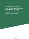 Buchcover Ernst-Wolfgang Böckenförde: Der Philosoph als Jurist